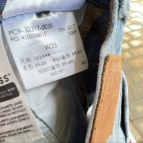 VINTAGE LEVI'S 501 Denim WAVELINE Cutoff Shorts 25 jean cutoff distressed - Picture 8 of 10